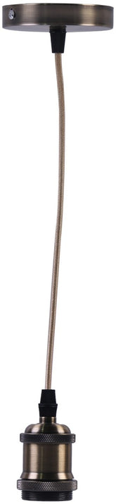 Avide Κρεμαστό Φωτιστικό Οροφής Socket Μπρονζέ 1xE27